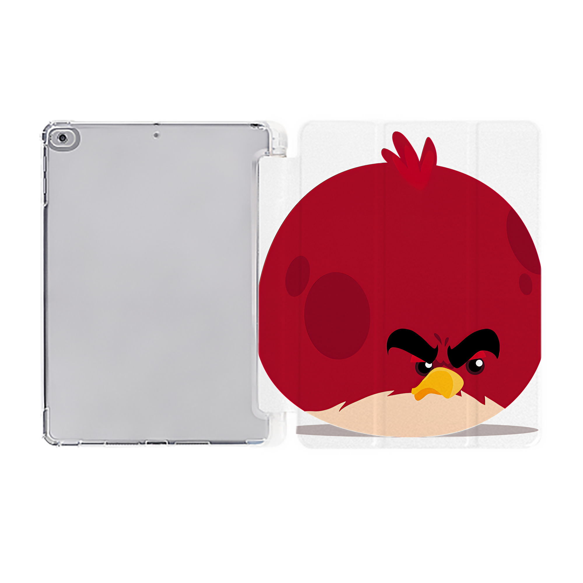 （画像用） Angry Birds アングリーバード IPad ケース ペン収納付き 三つ折りスタンド PUレザー×シリコン 対応機種9.5/10.5/10.9インチ